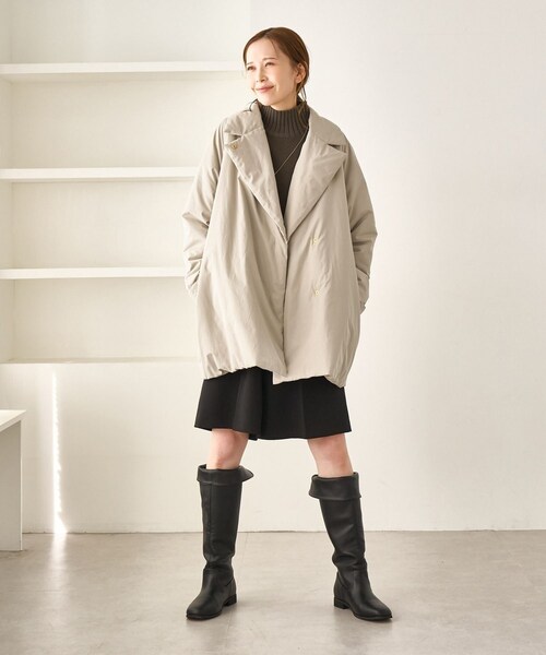 ROPE' PICNIC（ロペピクニック）の「2WAY中綿テーラードコート（ダウンジャケット/コート・レディース・スミクロ/ベージュ・F）」の22枚目の写真
