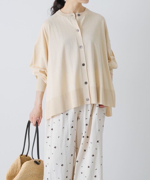 かぐれ（カグレ）の「ハイツイストコットンワイドカーディガン（カーディガン/ボレロ・レディース・IVORY/BLACK/MINT GRAY・Free）」の8枚目の写真