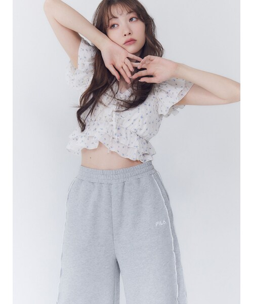 RESEXXY（リゼクシー）の「【FILA】メローラインスウェットパンツ（スウェットパンツ・レディース・グレー/チャコールグレー・F）」の12枚目の写真