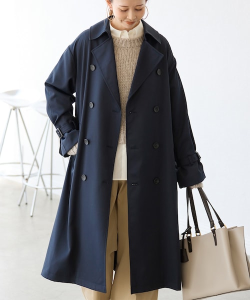 ROPE' PICNIC(ロペピクニック)の「撥水加工・花粉ガード/トレンチコート(トレンチコート・レディース・ベージュ/ネイビー・36/38)」の3枚目の写真