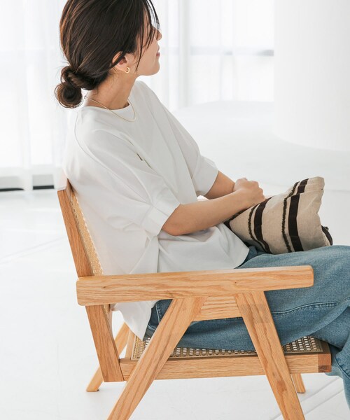 URBAN RESEARCH DOORS（アーバンリサーチドアーズ）の「『仁村紗和さん着用』『UR TECH』サマシェアタックスリーブプルオーバー（Tシャツ/カットソー・レディース・ORANGE/OFF/BLUE/BLACK・M）」の8枚目の写真