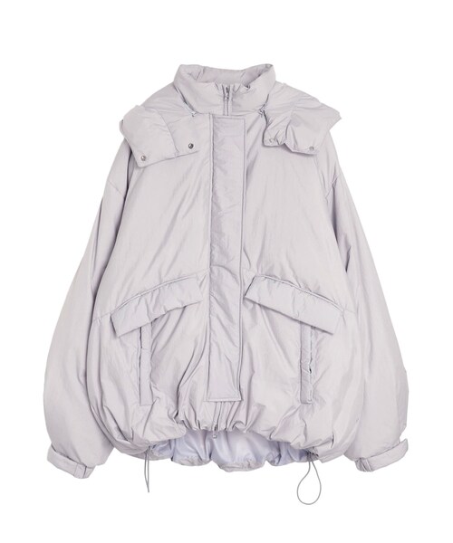 ELENDEEK（エレンディーク）の「OVER FORM DOWN CT（ダウンジャケット/コート・レディース・アイボリー/ライトグレー/ブラック・F）」の10枚目の写真