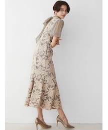 LAGUNAMOON | LADYジャガードレースフレアーワンピース(ドレス)