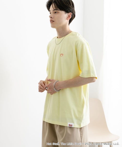 SENSE OF PLACE by URBAN RESEARCH(センスオブプレイスバイアーバンリサーチ)の「『別注』HOT STUFF×SENSE OF PLACE プリントTシャツ A(Tシャツ/カットソー・メンズ・WHITE/CHARCOAL/YELLOW・M/L)」の3枚目の写真
