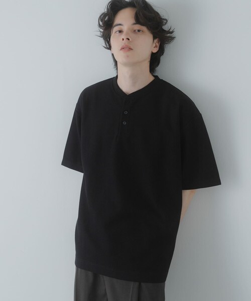 SENSE OF PLACE by URBAN RESEARCH（センスオブプレイスバイアーバンリサーチ）の「ヘンリーネックカノコプルオーバー（Tシャツ/カットソー・メンズ・IVORY/BLACK/GRAY・M/L）」の17枚目の写真