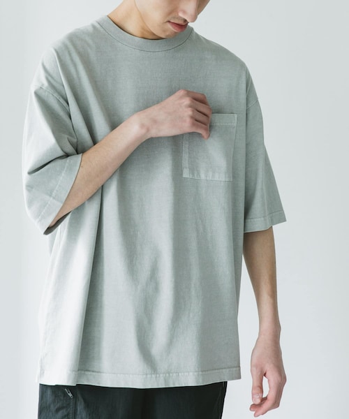 URBAN RESEARCH DOORS（アーバンリサーチドアーズ）の「ピグメントダイ半袖Tシャツ（Tシャツ/カットソー・メンズ・BLUE/L.GRAY/BURGUNDY/INK BLACK・M/L/XL）」の18枚目の写真
