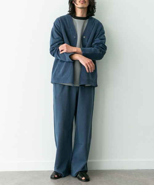URBAN RESEARCH Sonny Label（アーバンリサーチサニーレーベル）の「スウェットワイドイージーパンツ（スウェットパンツ・メンズ・チャコール/ネイビー・M/L）」の22枚目の写真