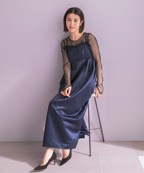 URBAN RESEARCH ROSSO（アーバンリサーチロッソ）の「ANDRESD　RIBBONS DRESS×SHEER TOPS（ワンピース・レディース・NAVY/BLACK・M）」の22枚目の写真