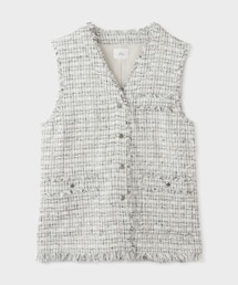 【Masaco Teranishi（マサコテラニシ）】× moi salon et rope EXCLUSIVE EDITION TWEED GILET｜ジレ