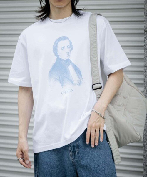 SENSE OF PLACE by URBAN RESEARCH（センスオブプレイスバイアーバンリサーチ）の「ヴィンテージライクTシャツ(ショパン)（Tシャツ/カットソー・メンズ・WHITE/MINT・M/L）」の8枚目の写真