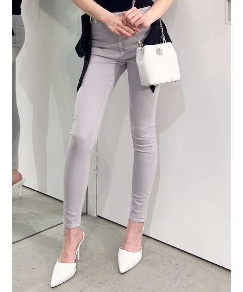 GYDA（ジェイダ）の「ハイウエスト stretchy カラーパンツ（その他パンツ・レディース・ライトグレー/ブラック/ミックス・F）」の5枚目の写真