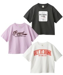QUNTSTYLE | 綿１００％半袖プリントTシャツ３枚組（男の子・女の子）(Tシャツ/カットソー)