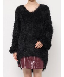 MERCURYDUO | MIXヤーンニットチュニック(ニット/セーター)