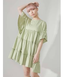 merry jenny | カットティアードミニワンピース(ワンピース)