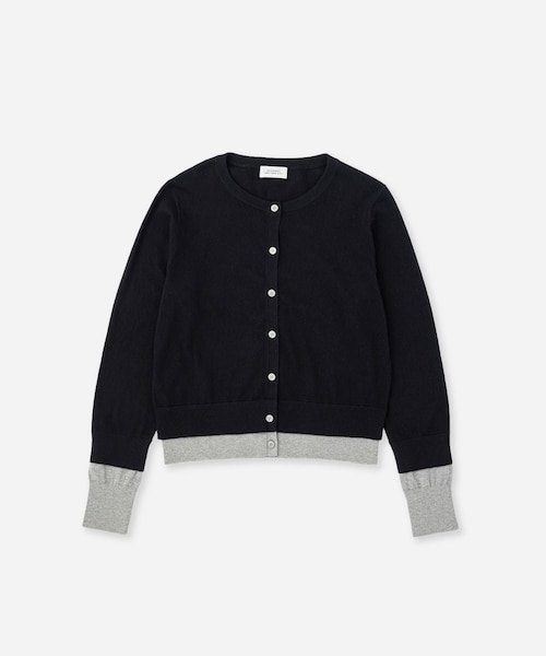 Saturdays NYC(サタデーズ ニューヨークシティ )の「Halle Double Layer Cardigan | WOMEN(カーディガン/ボレロ・レディース・ブラック/グレー/キャメル・L/M/S)」の1枚目の写真