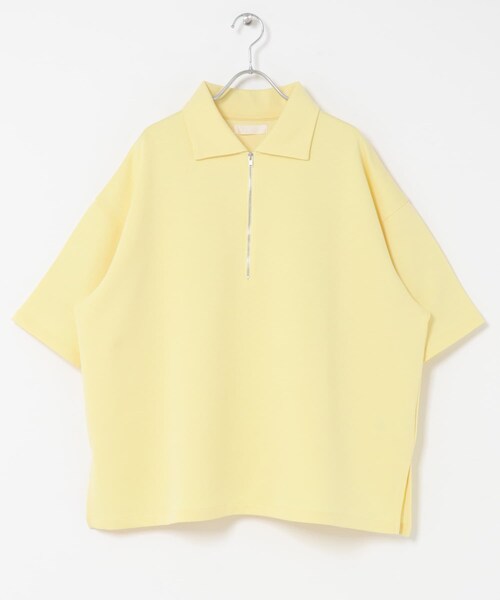 SENSE OF PLACE by URBAN RESEARCH（センスオブプレイスバイアーバンリサーチ）の「ダンボールポンチハーフジップショートスリーブTシャツ（Tシャツ/カットソー・メンズ・BLACK/TOP GRAY/CHARCOAL/YELLOW・M/L）」の11枚目の写真