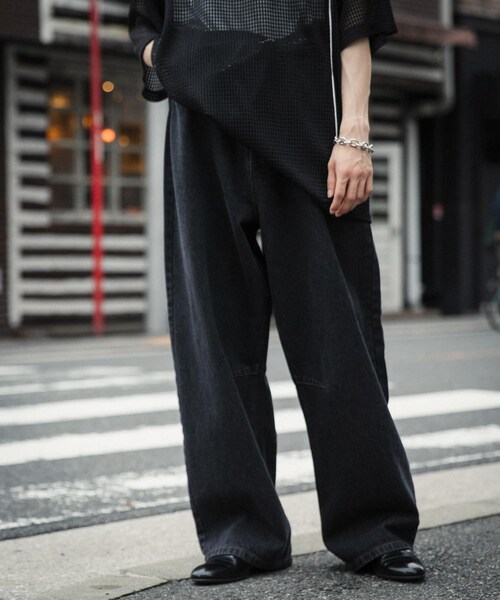 SENSE OF PLACE by URBAN RESEARCH(センスオブプレイスバイアーバンリサーチ)の「カーブデニムパンツ(デニムパンツ・メンズ・BLACK/L.INDIGO・M/L)」の7枚目の写真