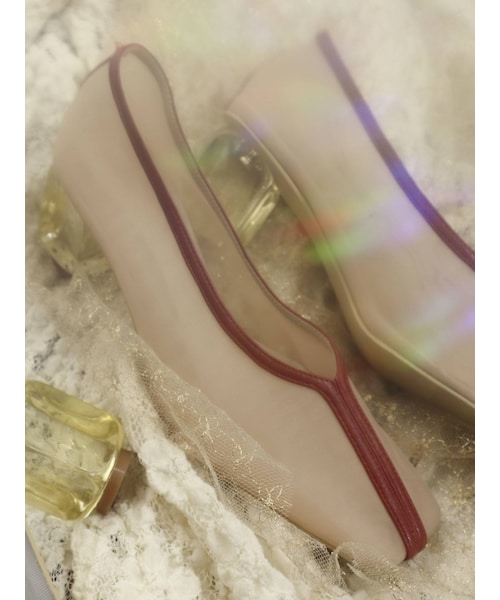 merry jenny（メリージェニー）の「エアリーパイピングパンプス（パンプス・レディース・アイボリー/アイスブルー/ブラウン・M/L）」の2枚目の写真