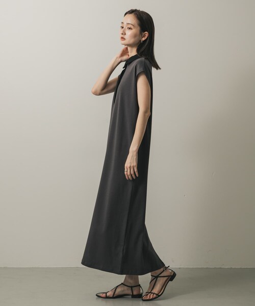 SENSE OF PLACE by URBAN RESEARCH（センスオブプレイスバイアーバンリサーチ）の「カットポロシャツワンピース（ワンピース・レディース・IVORY/CHARCOAL/BROWN・COMPACT/one）」の13枚目の写真