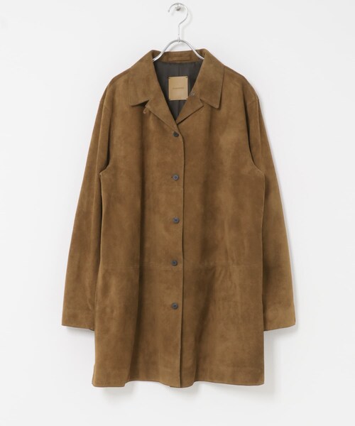 URBAN RESEARCH(アーバンリサーチ)の「LE17SEPTEMBRE COW LEATHER SUEDE LONG COAT(テーラードジャケット・レディース・BROWN・36)」の4枚目の写真