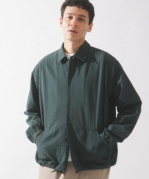 URBAN RESEARCH Sonny Label（アーバンリサーチサニーレーベル）の「シアサッカーコーチジャケット（ブルゾン・メンズ・ブラック/ネイビー/グリーン・M/L）」の21枚目の写真