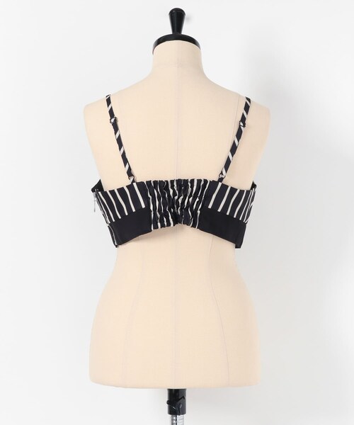ITEMS URBANRESEARCH（アイテムズ アーバンリサーチ）の「Stripe Bratop Camisole（キャミソール・レディース・BLACK・Free）」の5枚目の写真