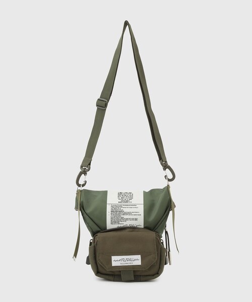 ADAM ET ROPE'（アダムエロペ）の「【elephant TRIBAL fabrics/エレファントトライバルファブリクス】Back in the Pouch（ショルダーバッグ・メンズ・ブラック/カーキ・F）」の8枚目の写真