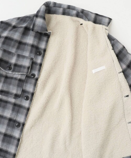SENSE OF PLACE by URBAN RESEARCH(センスオブプレイスバイアーバンリサーチ)の「オンブレーチェックボアジャケット(テーラードジャケット・メンズ・BLACK/BROWN・M/L)」の12枚目の写真