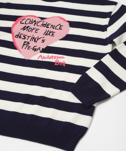 URBAN RESEARCH（アーバンリサーチ）の「Andersson Bell　BOYS H.MESSAGE CREW-NECK SWEATER（ニット/セーター・メンズ・BLK/IVRY/BLACK・L）」の5枚目の写真