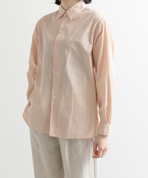 URBAN RESEARCH DOORS（アーバンリサーチドアーズ）の「UNIFY　製品染めシャツ（シャツ/ブラウス・レディース・SAXBLUE/PINKBEIGE・FREE）」の13枚目の写真