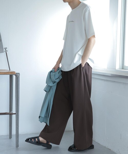 SENSE OF PLACE by URBAN RESEARCH(センスオブプレイスバイアーバンリサーチ)の「シシュウポンチTシャツ(5分袖)(Tシャツ/カットソー・メンズ・BLUE/WHITE/BLACK/GREIGE/OLIVE/L.KHAKI/CHARCOAL・M/L)」の15枚目の写真