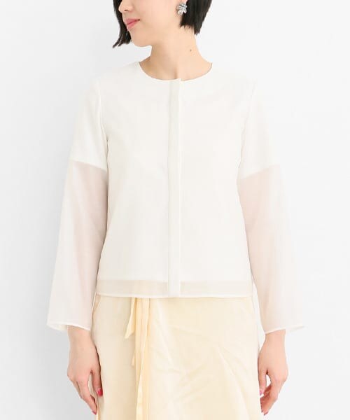 URBAN RESEARCH ROSSO（アーバンリサーチロッソ）の「Lirica　Layered Jacket（テーラードジャケット・レディース・OFF WHITE・FREE）」の5枚目の写真