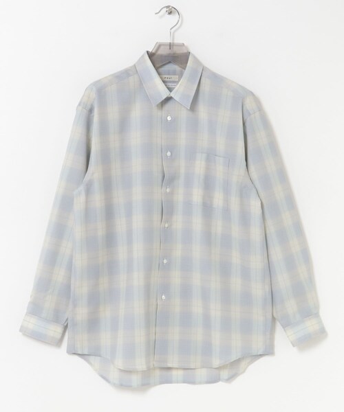URBAN RESEARCH(アーバンリサーチ)の「FUJI WOOL CHECK STANDARD SHIRTS(シャツ/ブラウス・メンズ・BLUE/GREEN/ORANGE・5/6)」の5枚目の写真