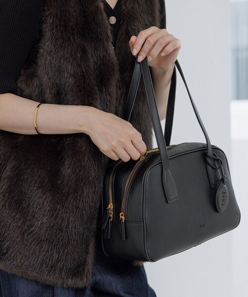 ROPE'(ロペ)の「【E'POR】TWO BOSTON BAG Medium/撥水・26AW新型(ハンドバッグ・レディース・ブラック/ダークブラウン・F)」の9枚目の写真