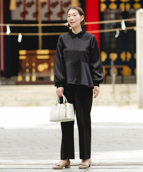 URBAN RESEARCH ROSSO（アーバンリサーチロッソ）の「F by ROSSO　レースカラーペプラムブラウス（シャツ/ブラウス・レディース・OFF WHITE/BLACK・Free）」の11枚目の写真