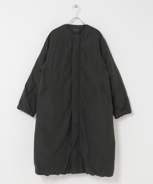 EKAL（エカル）の「『UR TECH』中綿 ノーカラーコート（その他アウター・レディース・ダークブラウン/モカ/チャコール・one）」の11枚目の写真
