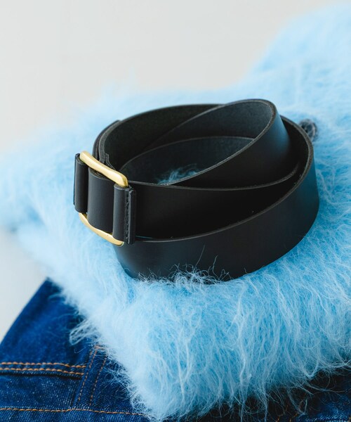 RODE SKO（ロデスコ）の「atelier brugge　SLIDE LETHER BELT（ベルト・レディース・BLACK/CHOCO・One）」の6枚目の写真