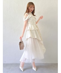 dazzlin | オフショルアシメトレンチワンピース(ワンピース)