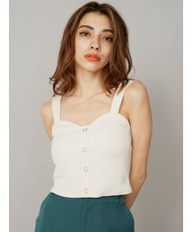 EVRIS | ワッフルフロントボタンビスチェ(キャミソール)