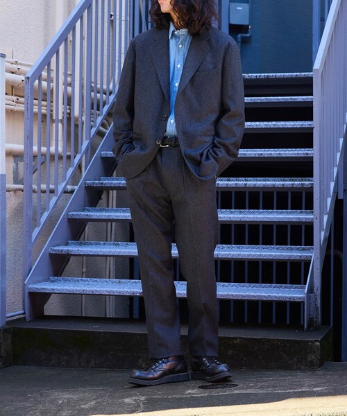 ADAM ET ROPE'(アダムエロペ)の「【HEUGN/ユーゲン】Freddie FLANNEL(スラックス・メンズ・グレー・1/2/3/4)」の14枚目の写真
