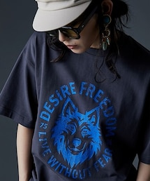 GEVS. | 綿100％グラフィックプリントTシャツ＜大きいサイズ有＞GEVS.(Tシャツ/カットソー)