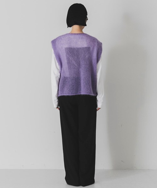 URBAN RESEARCH（アーバンリサーチ）の「『別注』WANDERUNG×URBAN RESEARCH　ニットベスト（ベスト・レディース・Purple/Gray/Yellow・FREE）」の8枚目の写真