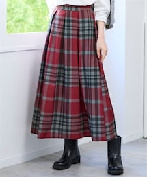 nissen | 大きいサイズ BIGチェック柄フレアスカート(スカート)