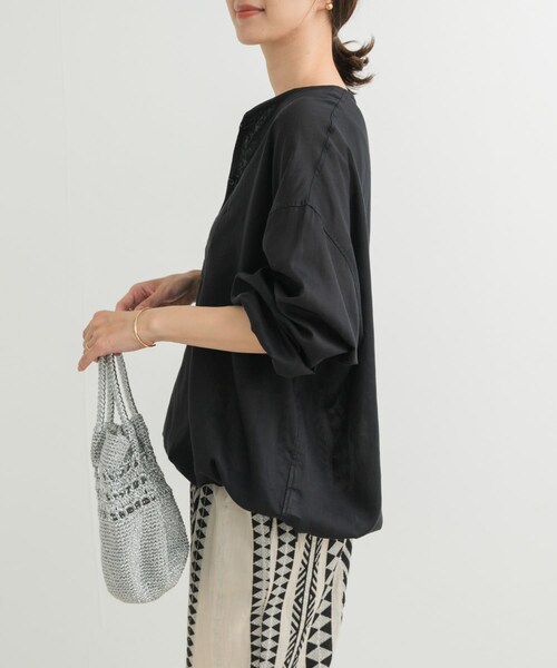 URBAN RESEARCH DOORS（アーバンリサーチドアーズ）の「リネンブレンドドロストチュニック（チュニック・レディース・OFF/NATURAL/INK BLK・M）」の20枚目の写真