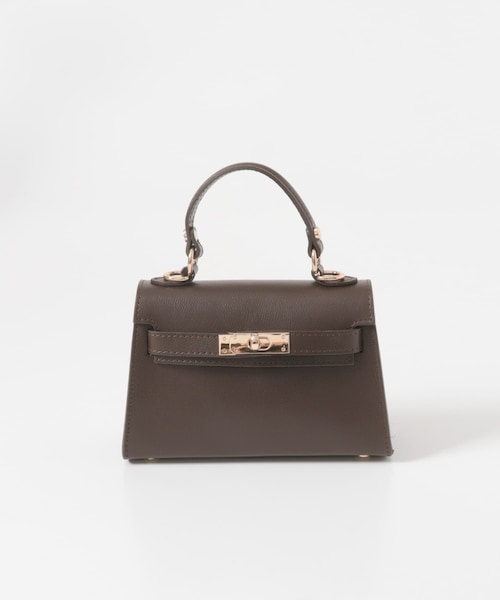 URBAN RESEARCH ROSSO（アーバンリサーチロッソ）の「AULENTTI　クラスプ トップハンドル バッグ（ハンドバッグ・レディース・DK BROWN/RED・Free）」の5枚目の写真