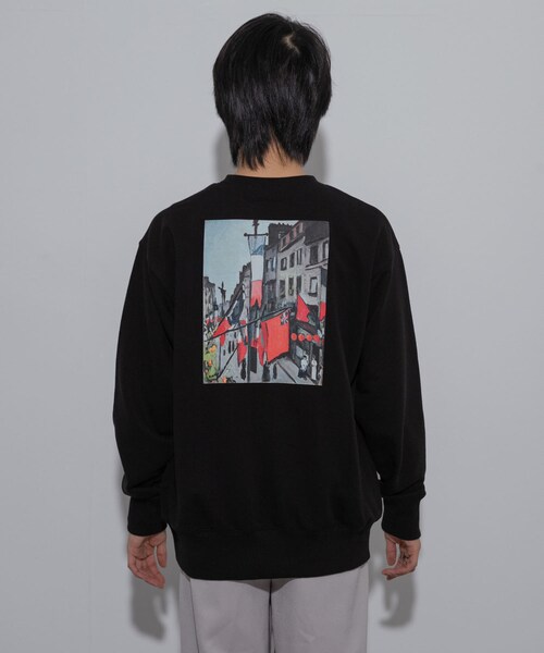 SENSE OF PLACE by URBAN RESEARCH（センスオブプレイスバイアーバンリサーチ）の「『別注』Albert Marquet ロゴスウェット（スウェット・メンズ・GRAY/BLACK/GREEN・M/L）」の13枚目の写真