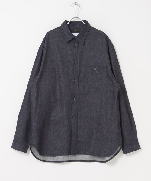 EKAL（エカル）の「White Mountaineering　別注MID GUSSET SLEEVE EYELET POCKET SHIRT（シャツ/ブラウス・メンズ・ブルー・2/3）」の3枚目の写真
