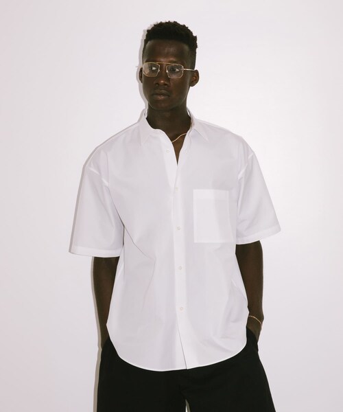 URBAN RESEARCH（アーバンリサーチ）の「new basic　THOMAS MASON SHORT-SLEEVE OVER SHIRTS（シャツ/ブラウス・メンズ・WHITE/ROYAL/SAX/DARK GREEN/STRIPE・S/M/L/XL）」の9枚目の写真