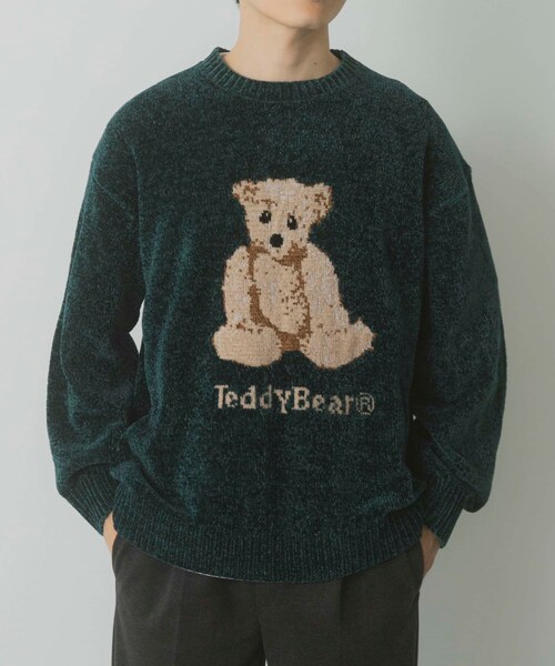 ITEMS URBANRESEARCH（アイテムズ アーバンリサーチ）の「Teddy Bear モールクルーネックニット（ニット/セーター・メンズ・GRY/NVY/GRN・M/L）」の3枚目の写真