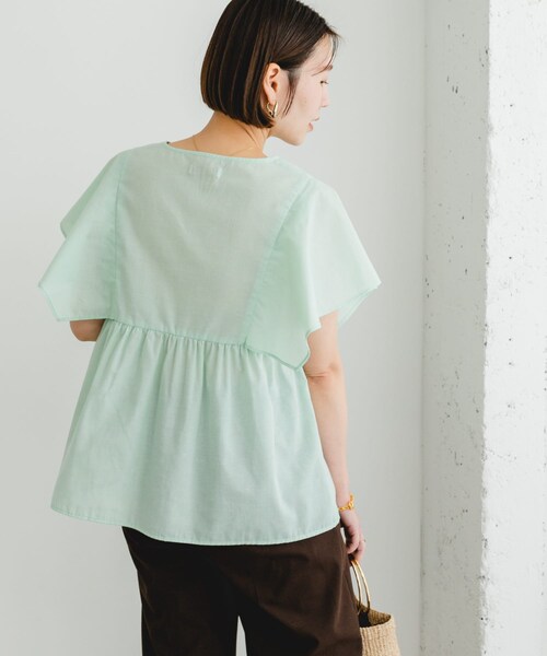 URBAN RESEARCH ROSSO（アーバンリサーチロッソ）の「『UR TECH』F by ROSSO　スクエアスリーブブラウス（シャツ/ブラウス・レディース・BLUE ST/GRAY/MINT/PINK/NAVY・FREE）」の20枚目の写真